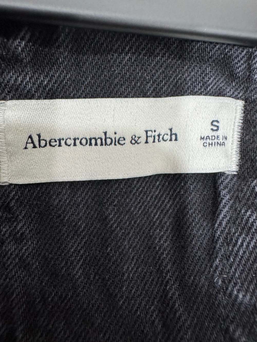 Abercrombie & Fitch Washed Black Women's Small Denim Overalls Classic Fit - Picture 10 of 15